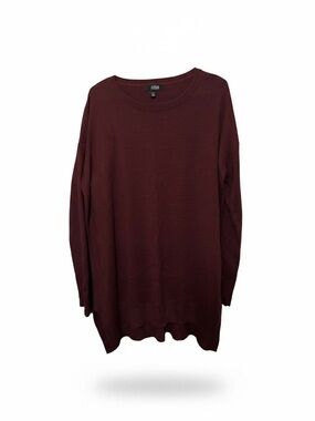 a.n.a Burgundy Knit Crewneck Sweater Size XXLT